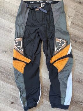 thor Black, Orange, Gray Motocross Pants